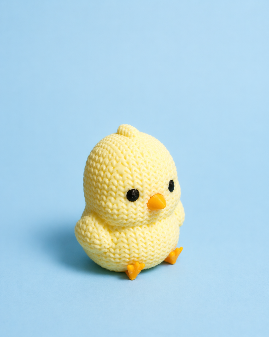 Knitted-Style Chick Figurine | 3D Printed Easter & Birthday Gift