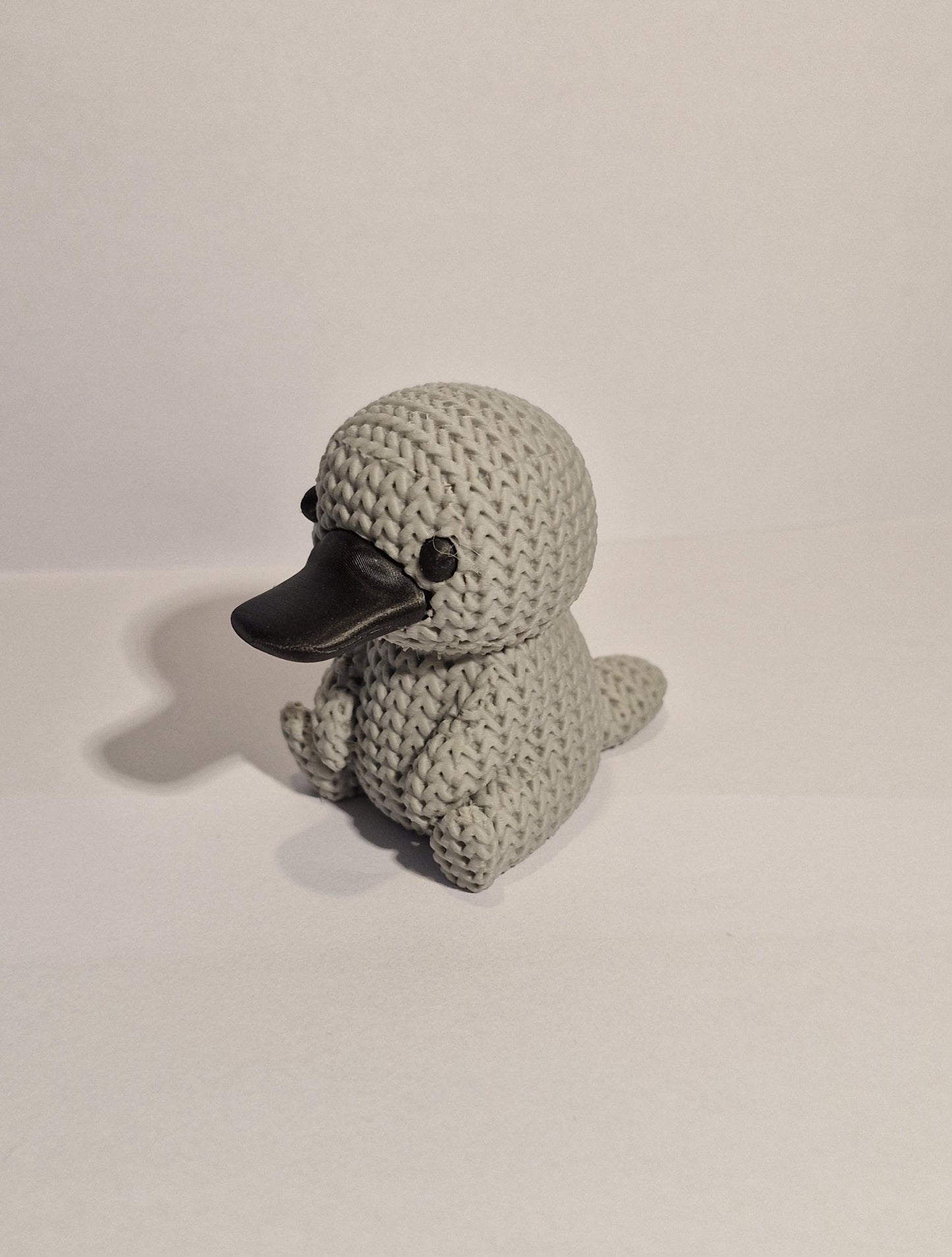 Knitted-Style Platypus Figurine | 3D Printed Quirky Animal Gift