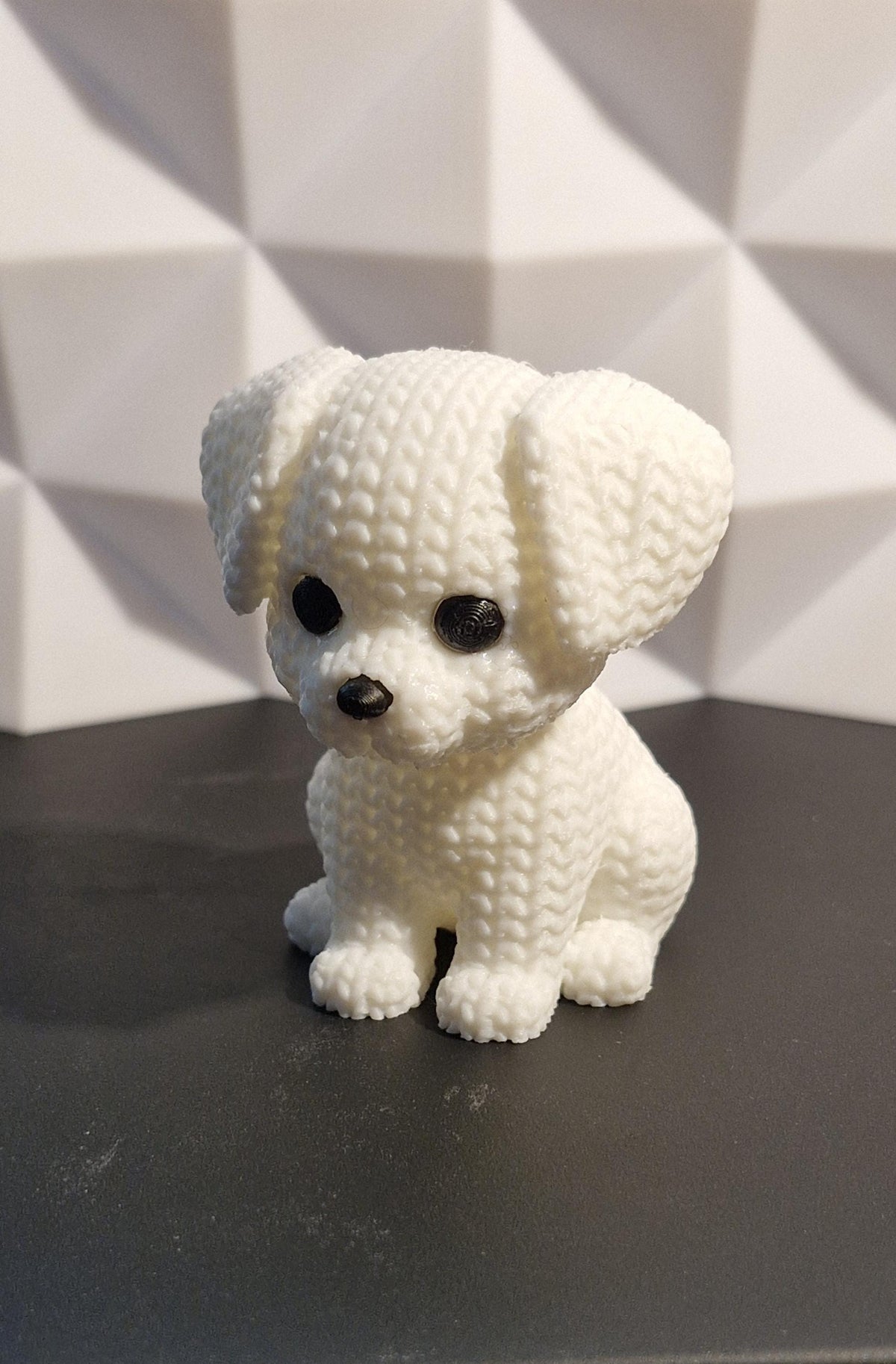 White Puppy Figurine - product view 2