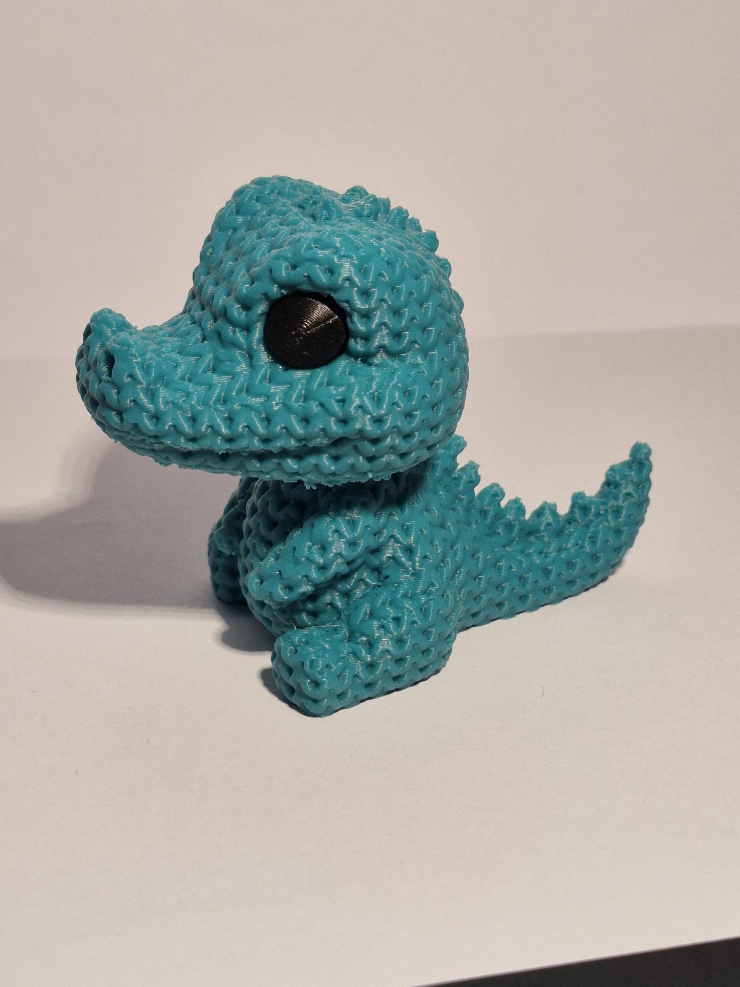 Knitted-Style Crocodile Figurine | 3D Printed Animal Gift