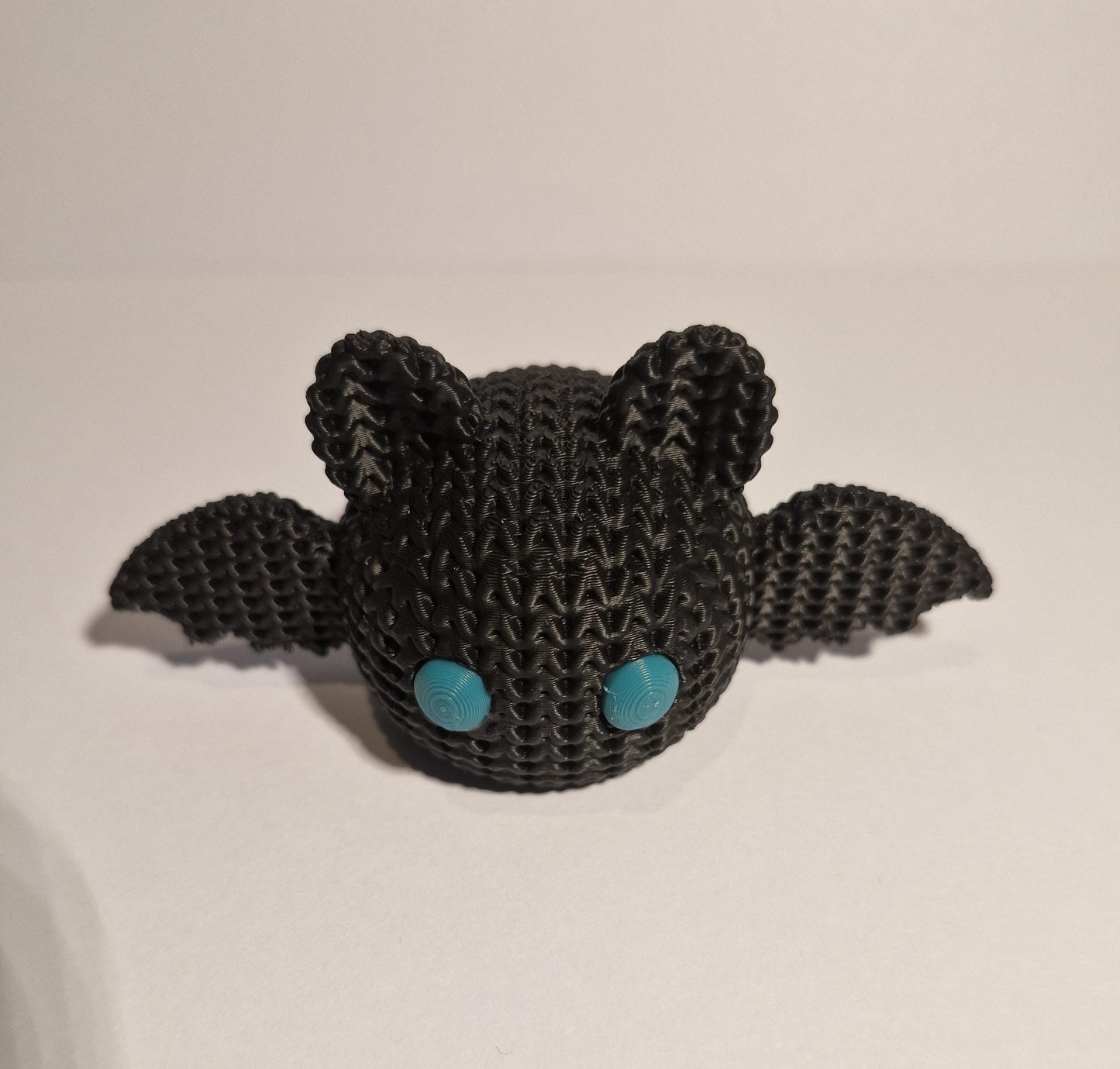 Knitted-Style Bat Figurine | 3D Printed Animal Gift