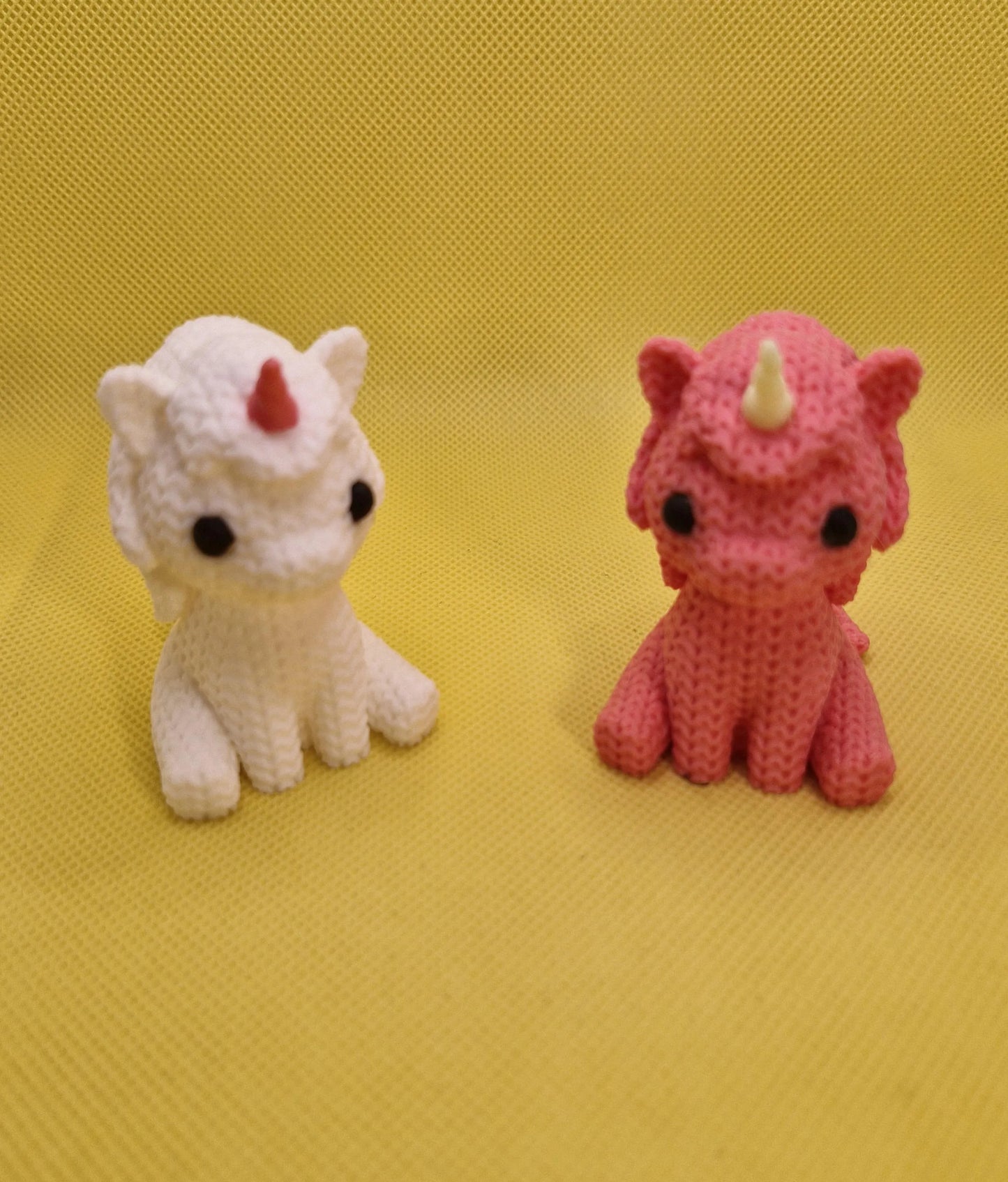Knitted-Style Unicorn Figurine | 3D Printed Magical Gift