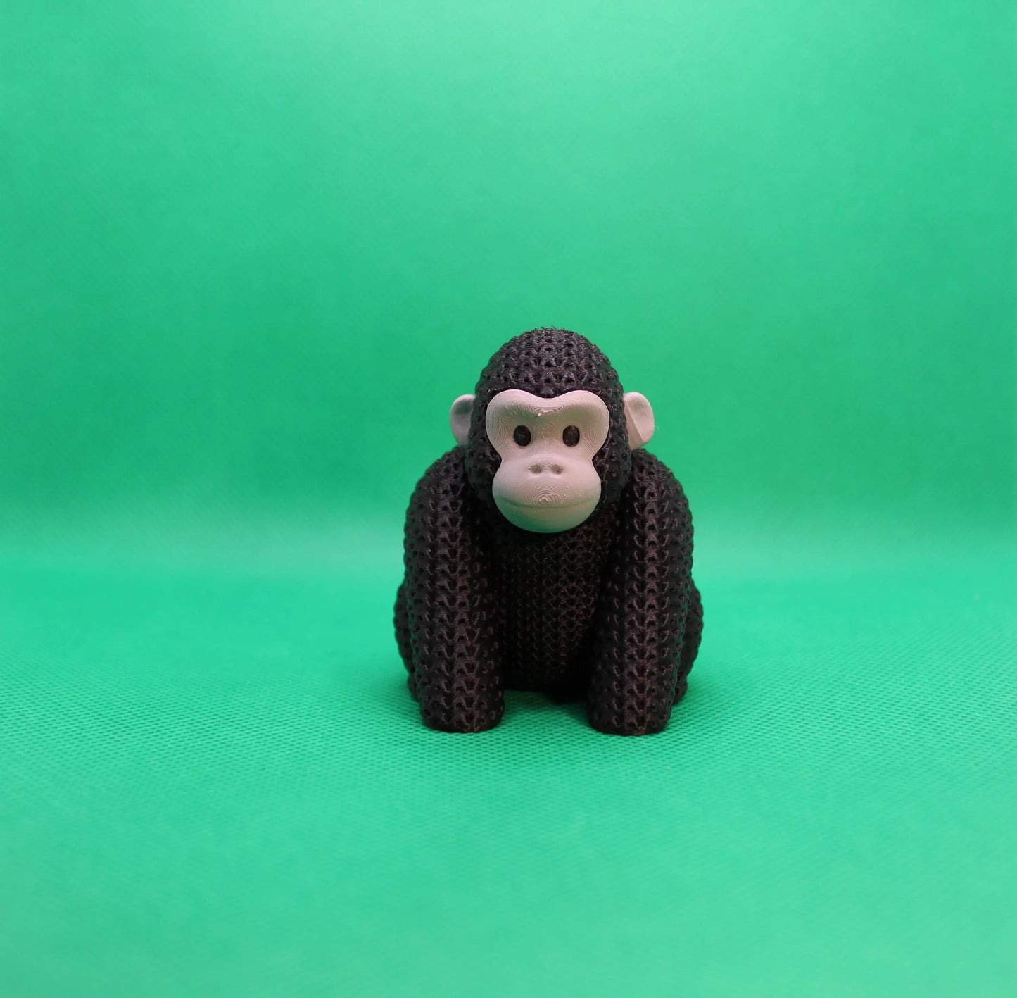 Knitted-Style Gorilla Figurine | 3D Printed Gift for Animal Lovers