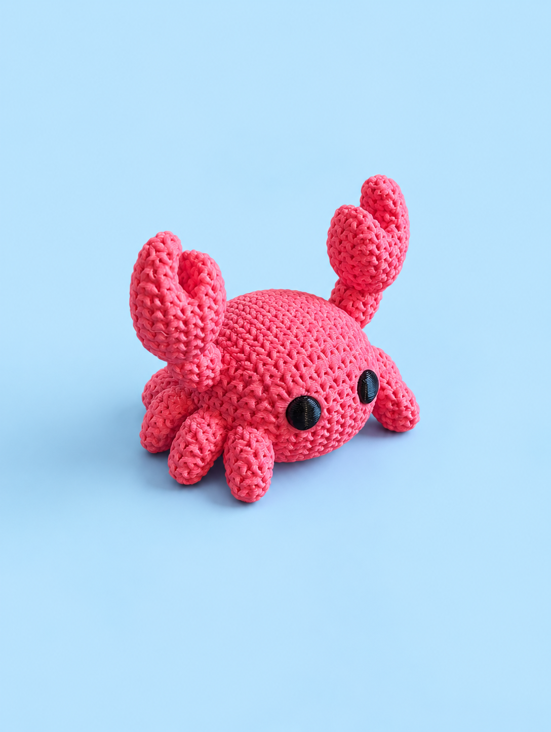 Knitted-Style Crab Figurine – 3D Printed Collectible