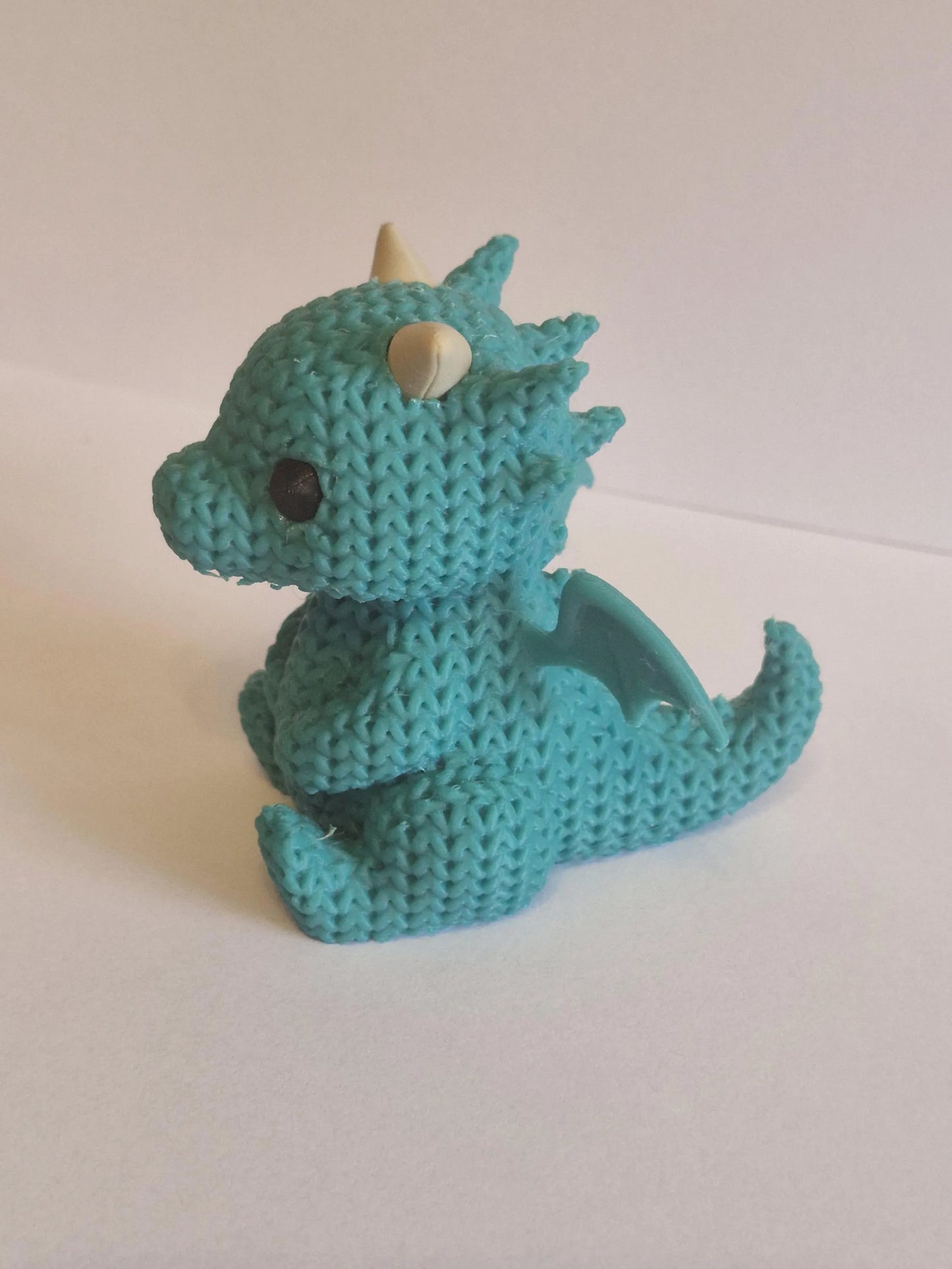 Knitted-Style Dragon Figurine | 3D Printed Fantasy Gift