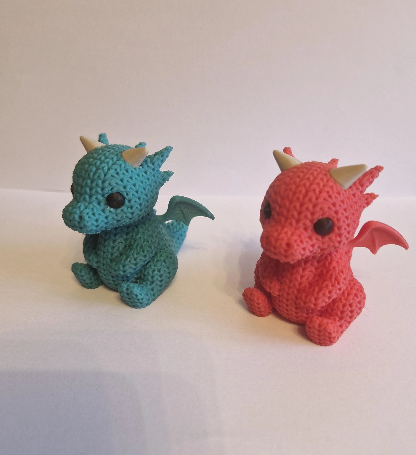 Knitted-Style Dragon Figurine | 3D Printed Fantasy Gift