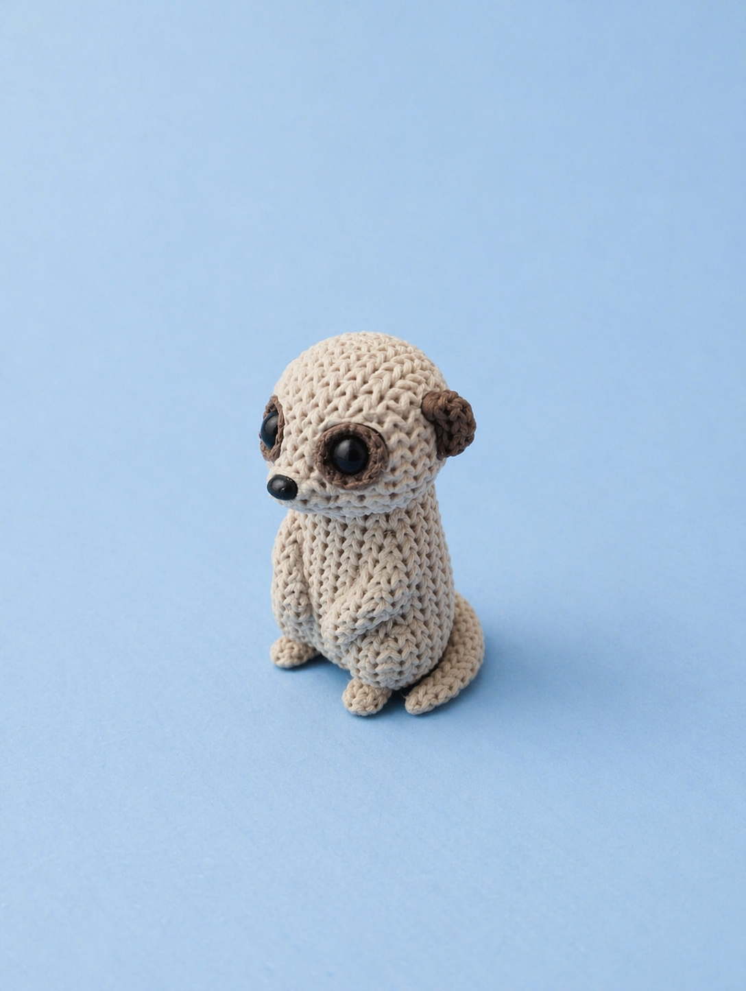 Knitted-Style Meerkat Figurine | 3D Printed Gift for Animal Lovers