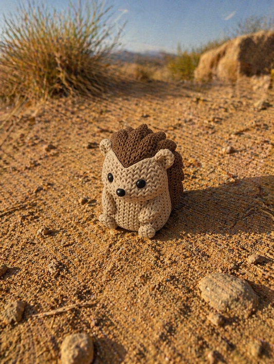 Knitted-Style Hedgehog Figurine | 3D Printed Gift for Animal Lovers