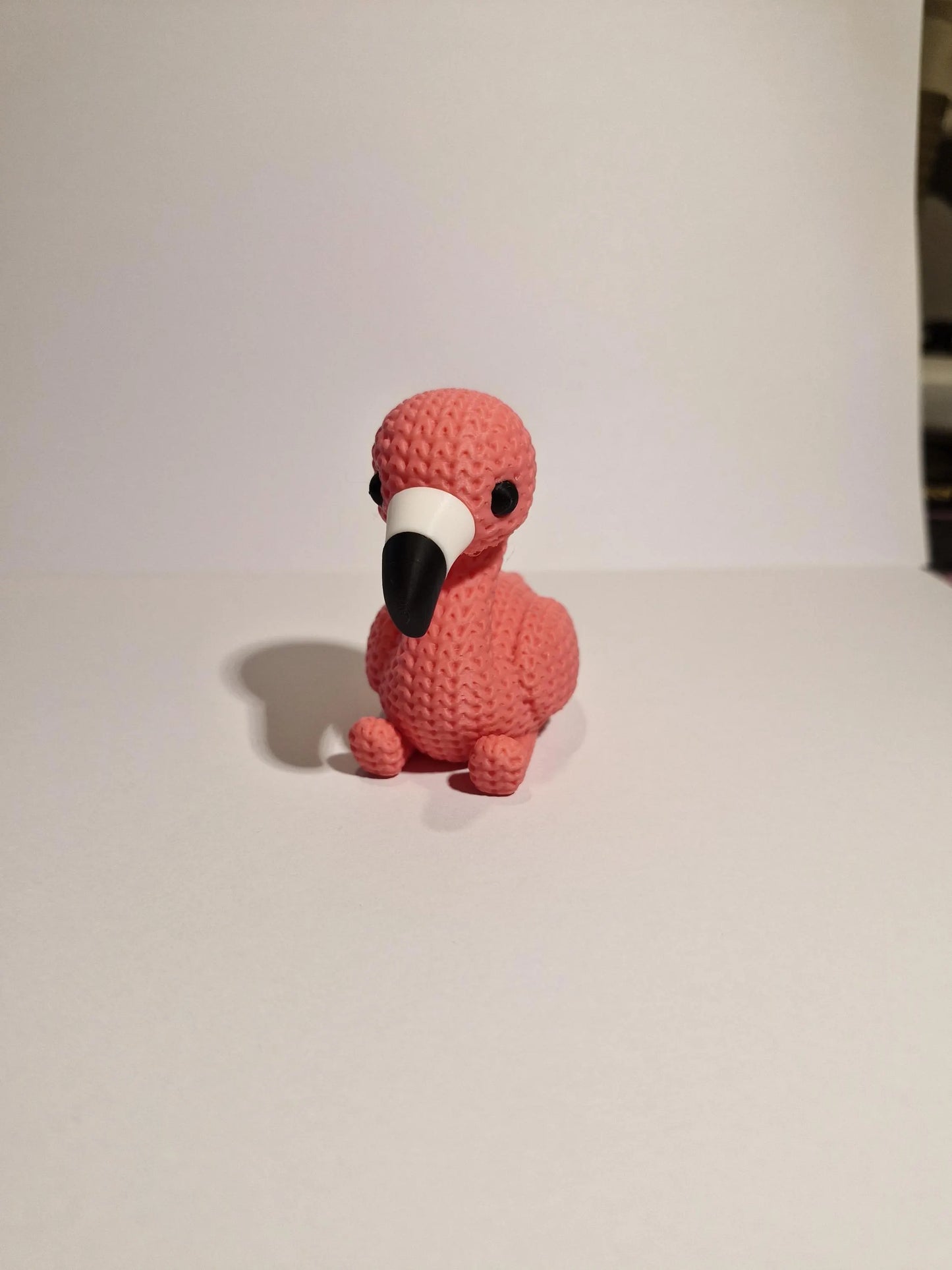 Knitted-Style Flamingo Figurine | 3D Printed Tropical Gift