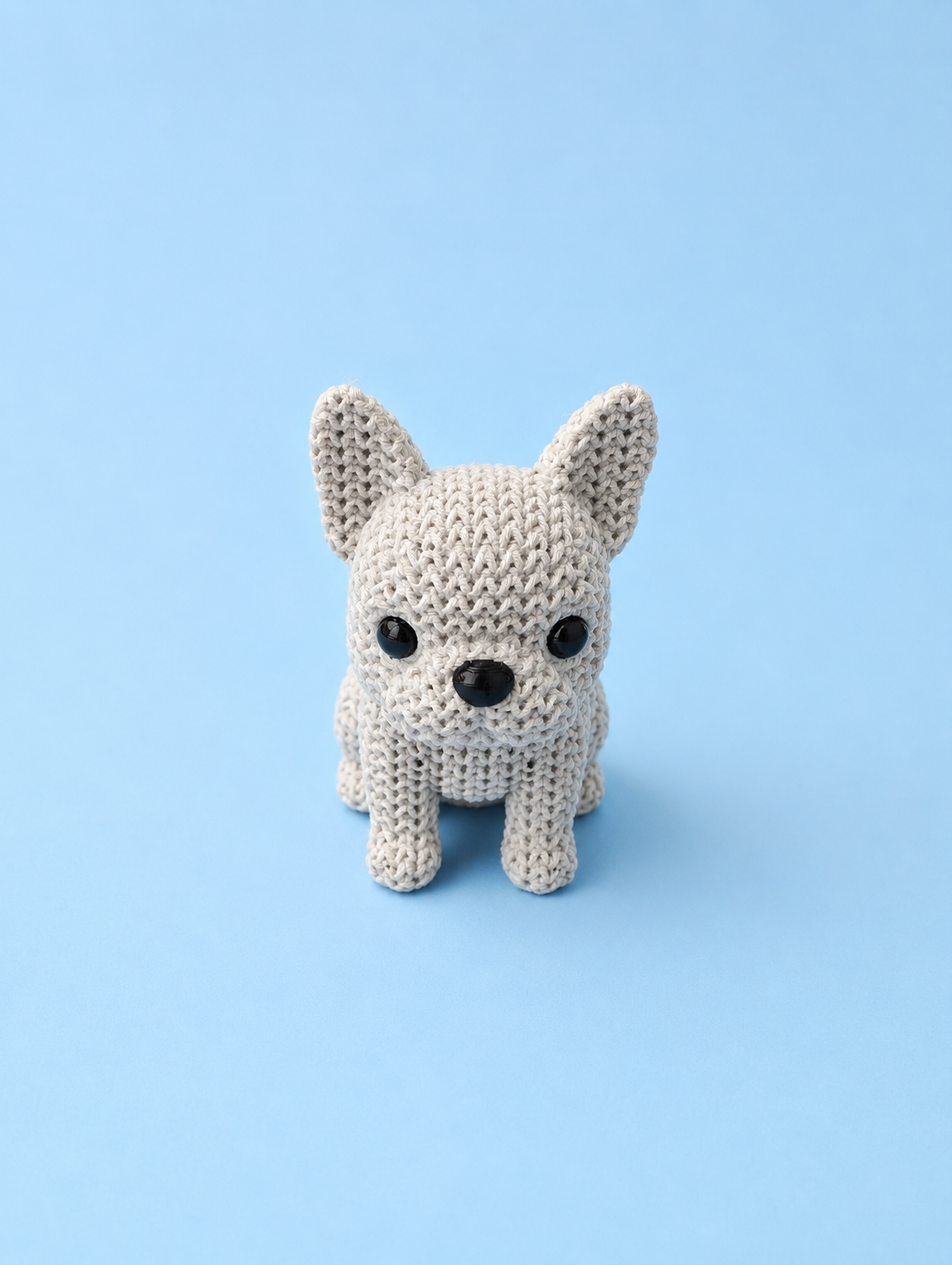 Knitted-Style French Bulldog Puppy Figurine | 3D Printed Gift for Dog Lovers