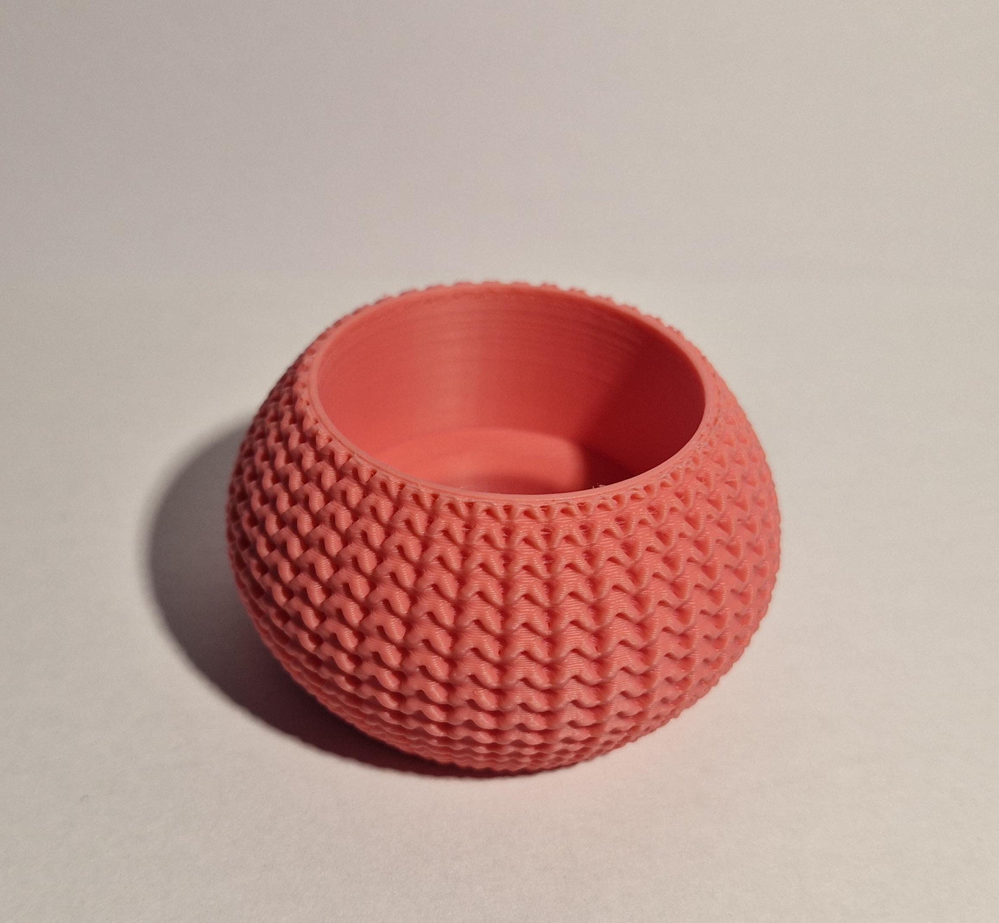 Knitted-Style Tealight Holder | 3D Printed Cosy Home Gift