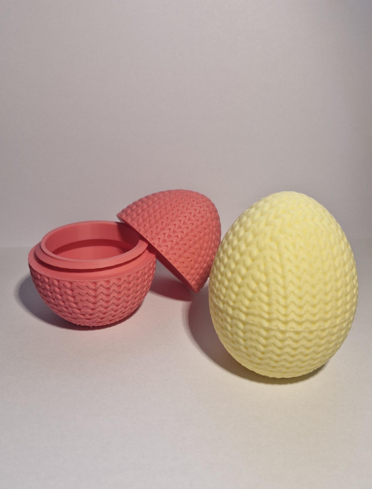 Knitted-Style Easter Egg Container | 3D Printed Gift Box & Keepsake