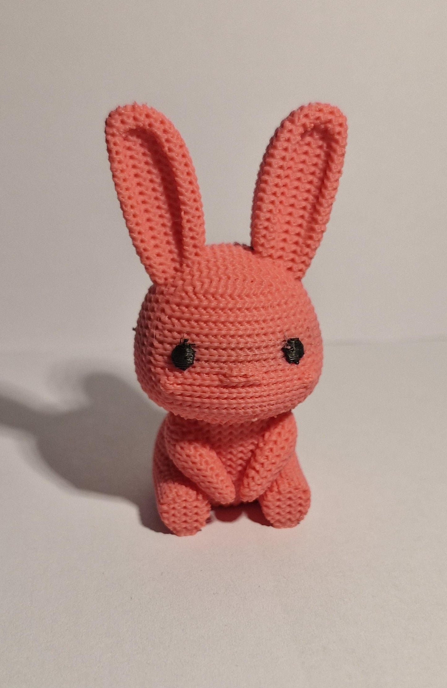 Knitted-Style White Bunny Figurine | 3D Printed Easter & Spring Gift