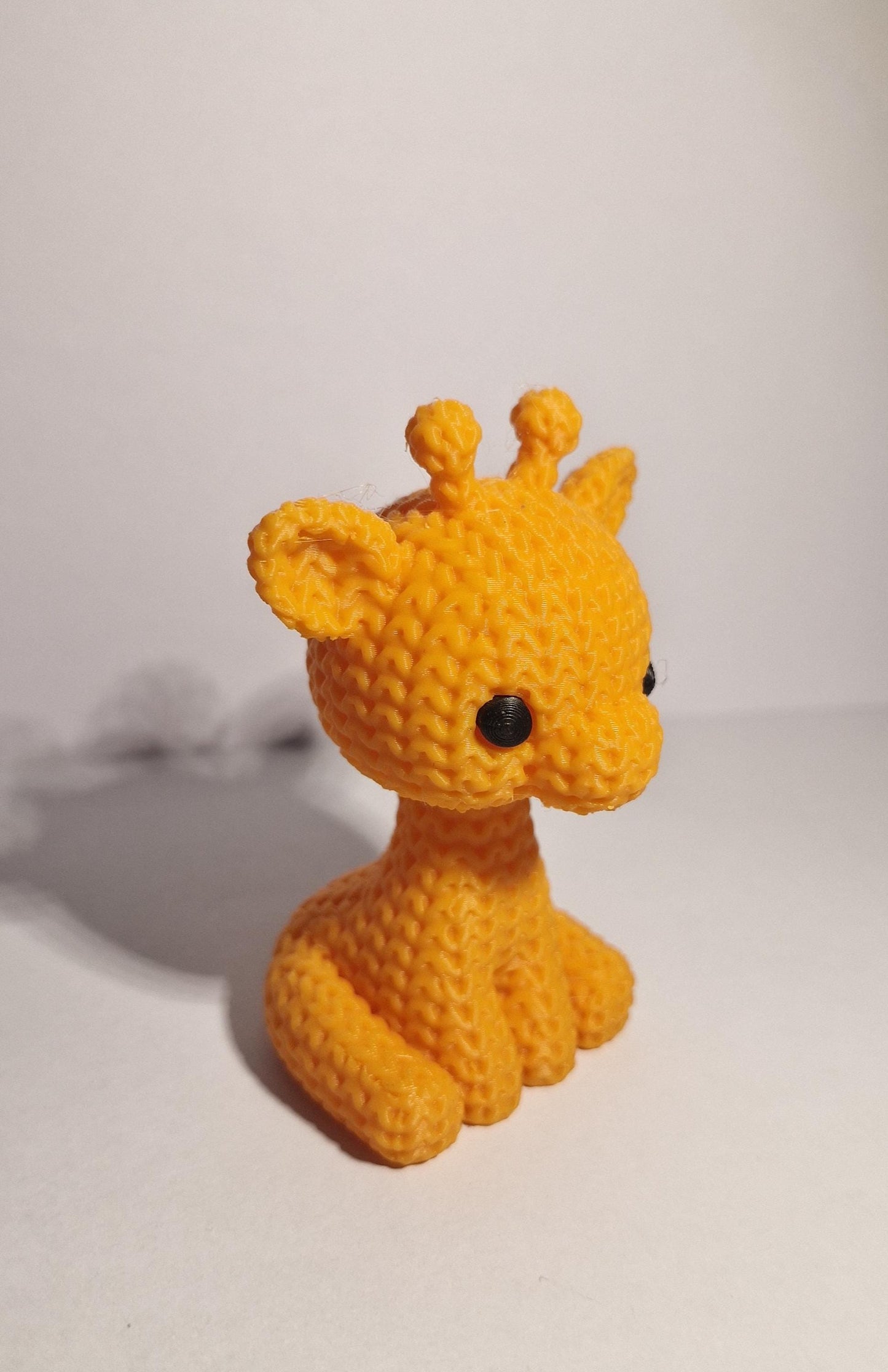 Knitted-Style Giraffe Figurine | 3D Printed Safari Animal Gift