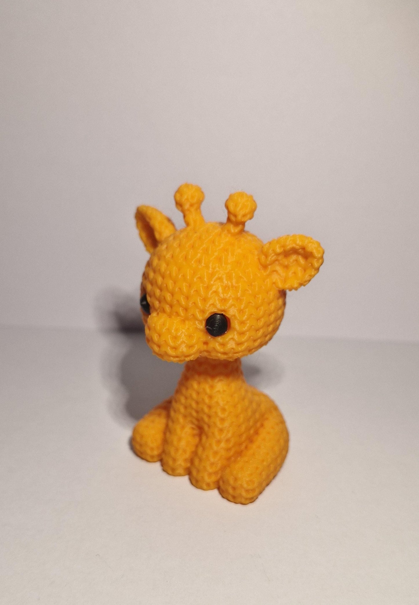 Knitted-Style Giraffe Figurine | 3D Printed Safari Animal Gift