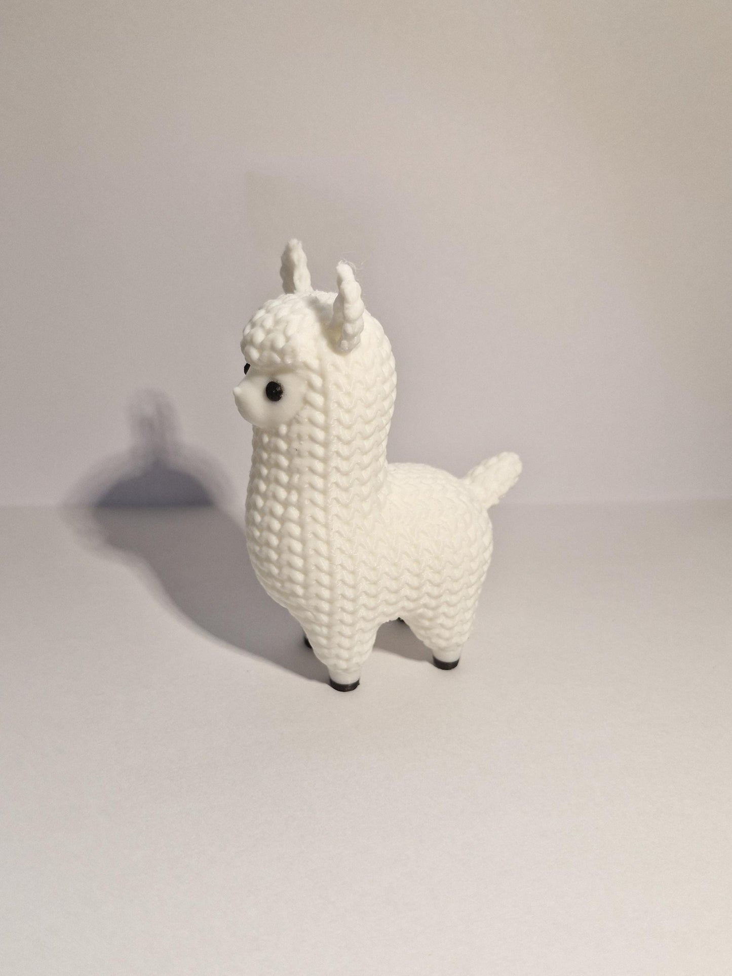 Knitted-Style Llama Figurine | 3D Printed Animal Gift