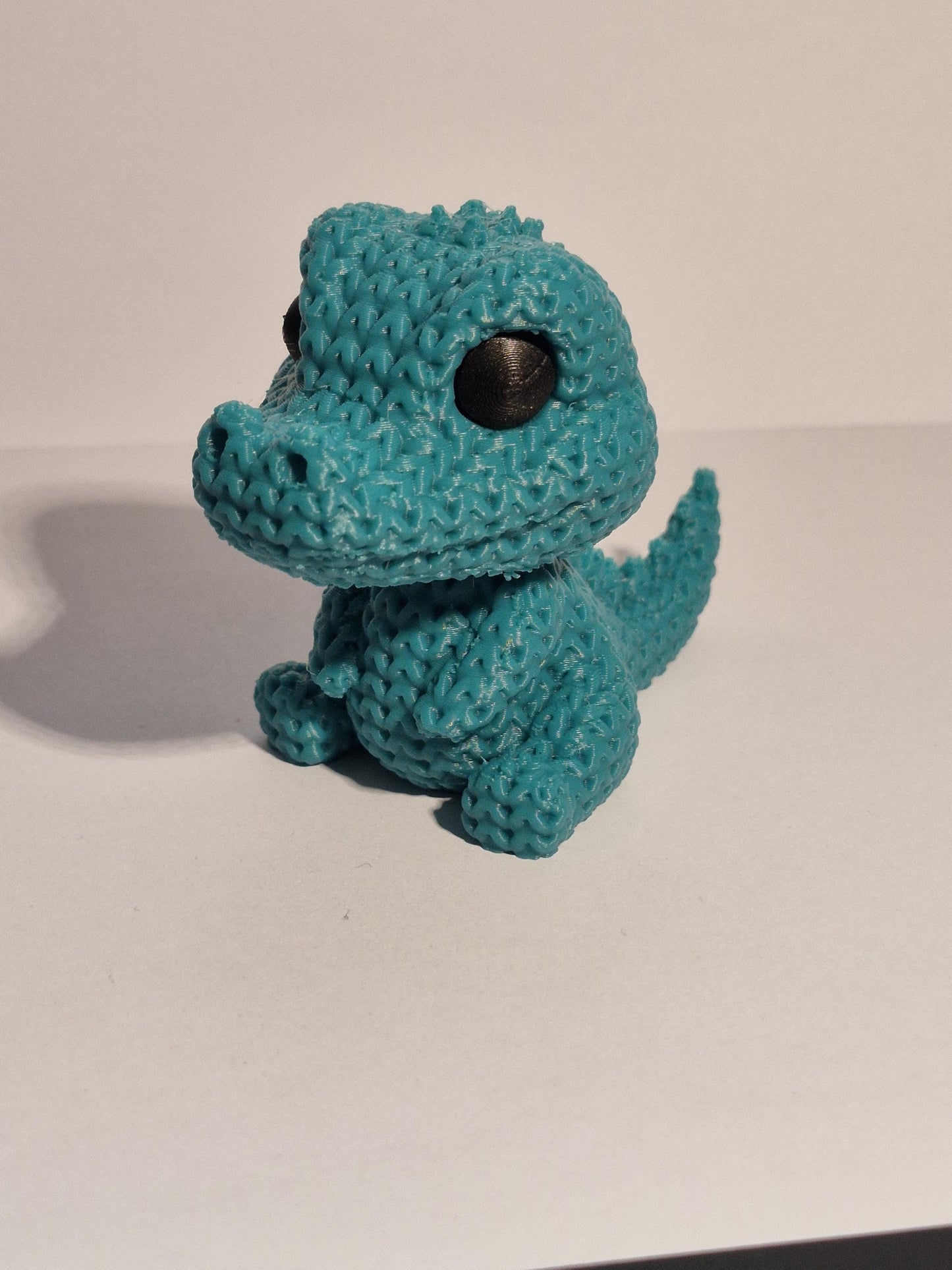 Knitted-Style Crocodile Figurine | 3D Printed Animal Gift