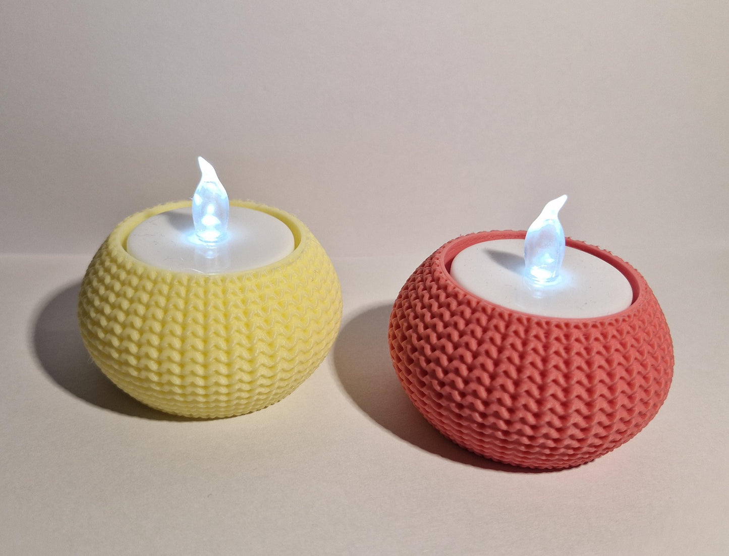Knitted-Style Tealight Holder | 3D Printed Cosy Home Gift