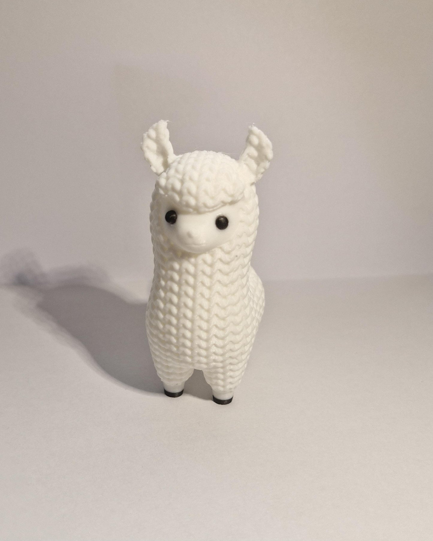 Knitted-Style Llama Figurine | 3D Printed Animal Gift