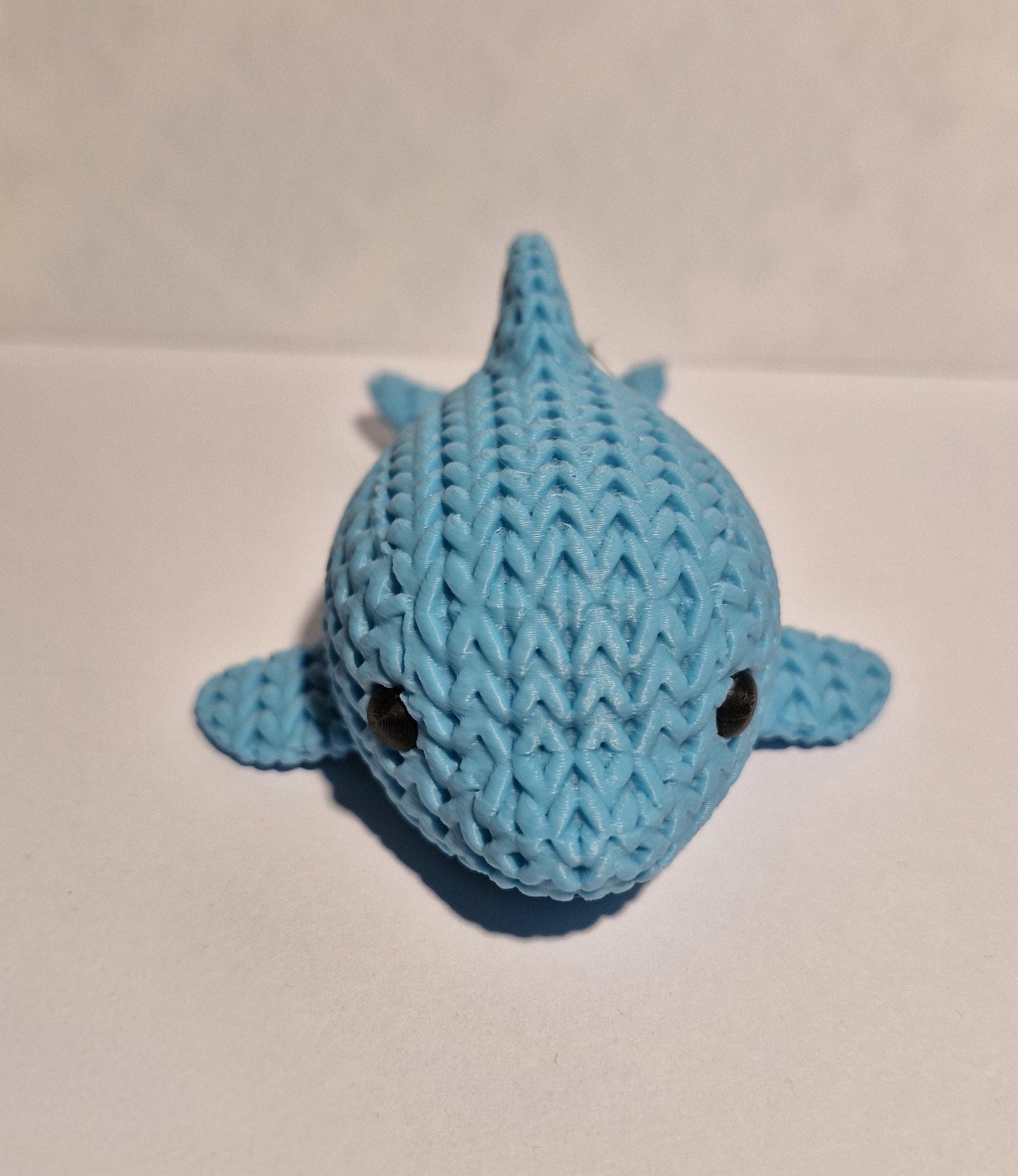 Knitted-Style Dolphin Figurine | 3D Printed Ocean Animal Gift