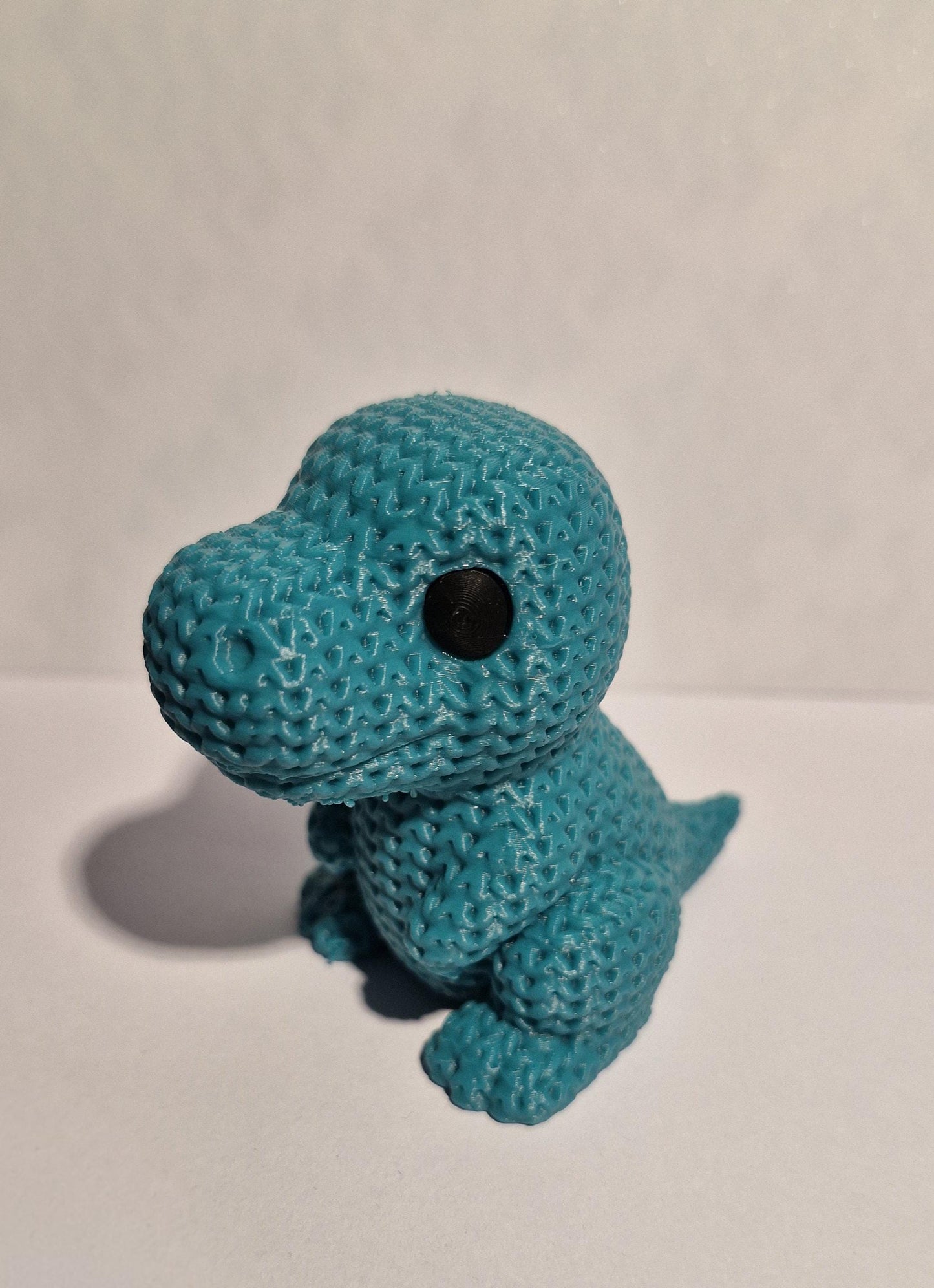 Knitted-Style T-Rex Figurine | 3D Printed Dinosaur Gift
