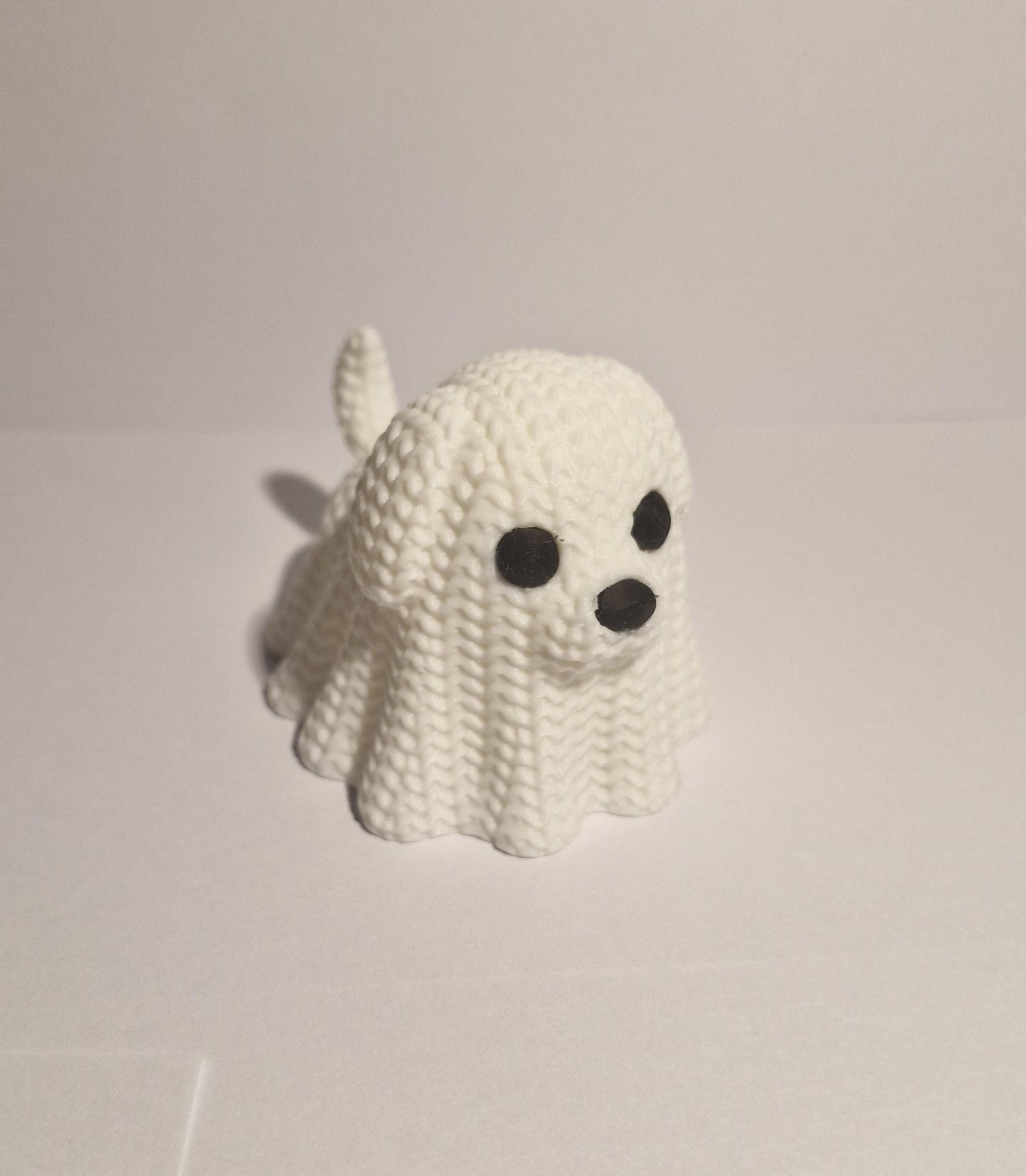 Ghost Dog Figurine | Knitted-Style Halloween & Dog Lover Gift