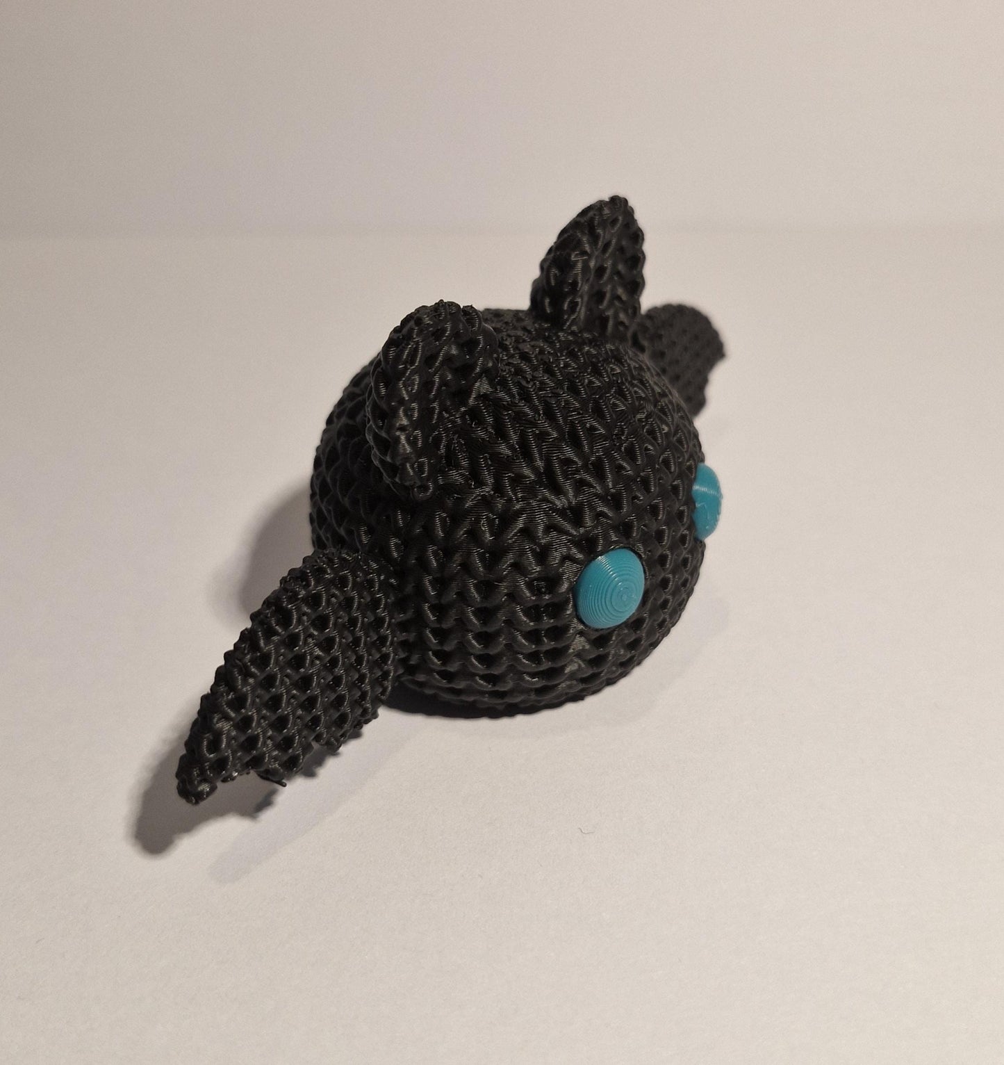 Knitted-Style Bat Figurine | 3D Printed Animal Gift