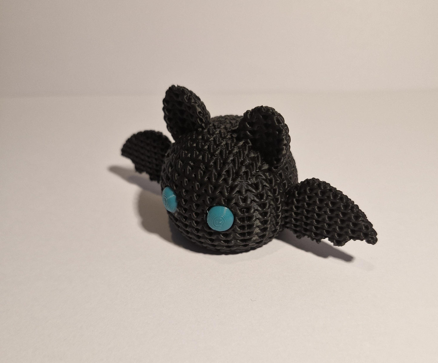Knitted-Style Bat Figurine | 3D Printed Animal Gift