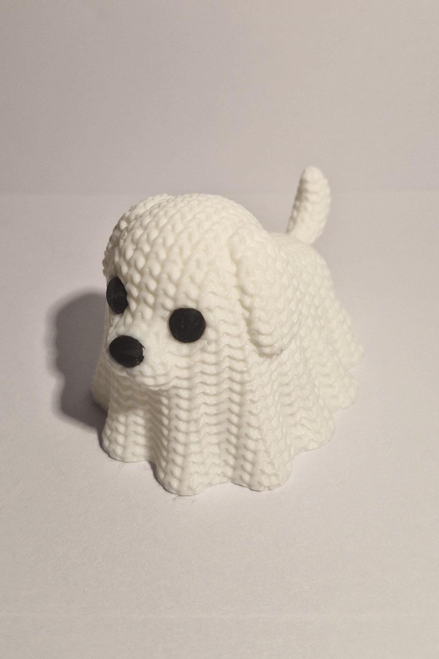 Ghost Dog Figurine | Knitted-Style Halloween & Dog Lover Gift
