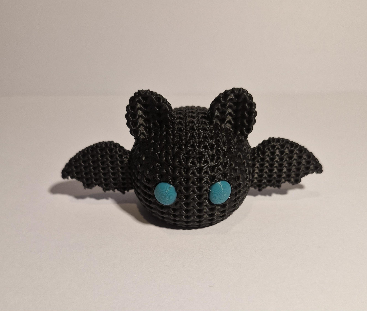 Knitted-Style Bat Figurine | 3D Printed Animal Gift