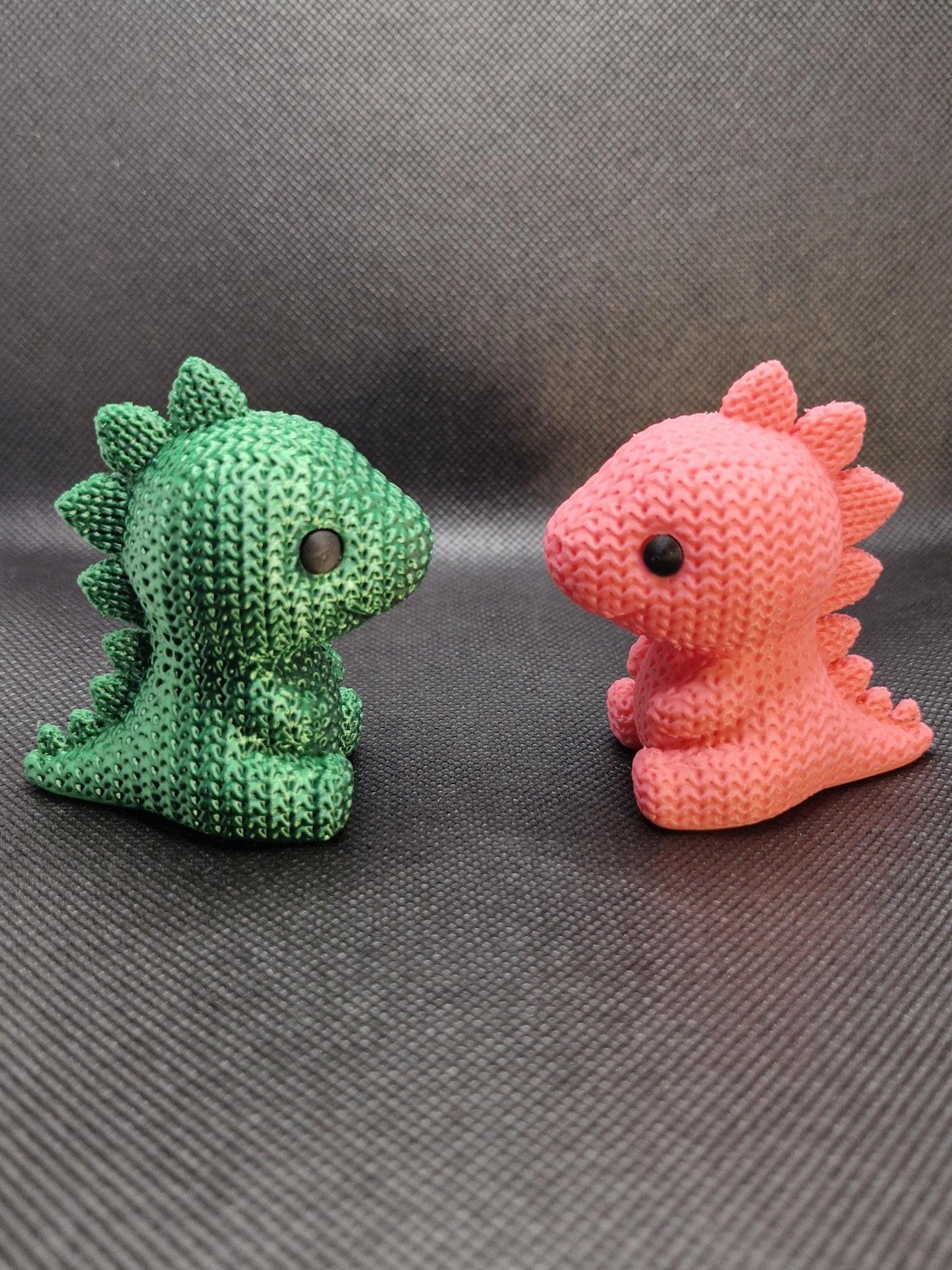 Knitted-Style Baby Stegosaurus Figurine | 3D Printed Dinosaur Gift