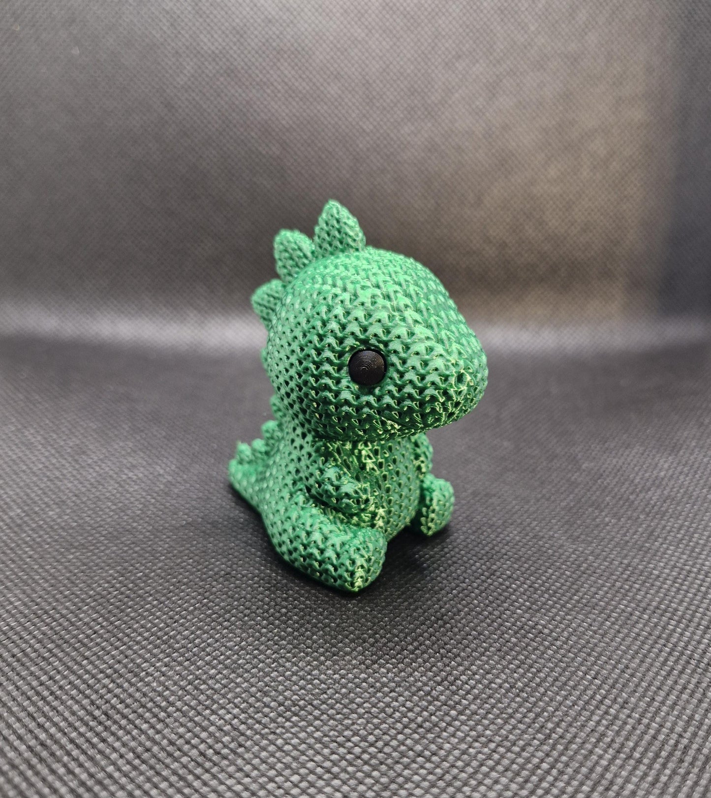 Knitted-Style Baby Stegosaurus Figurine | 3D Printed Dinosaur Gift