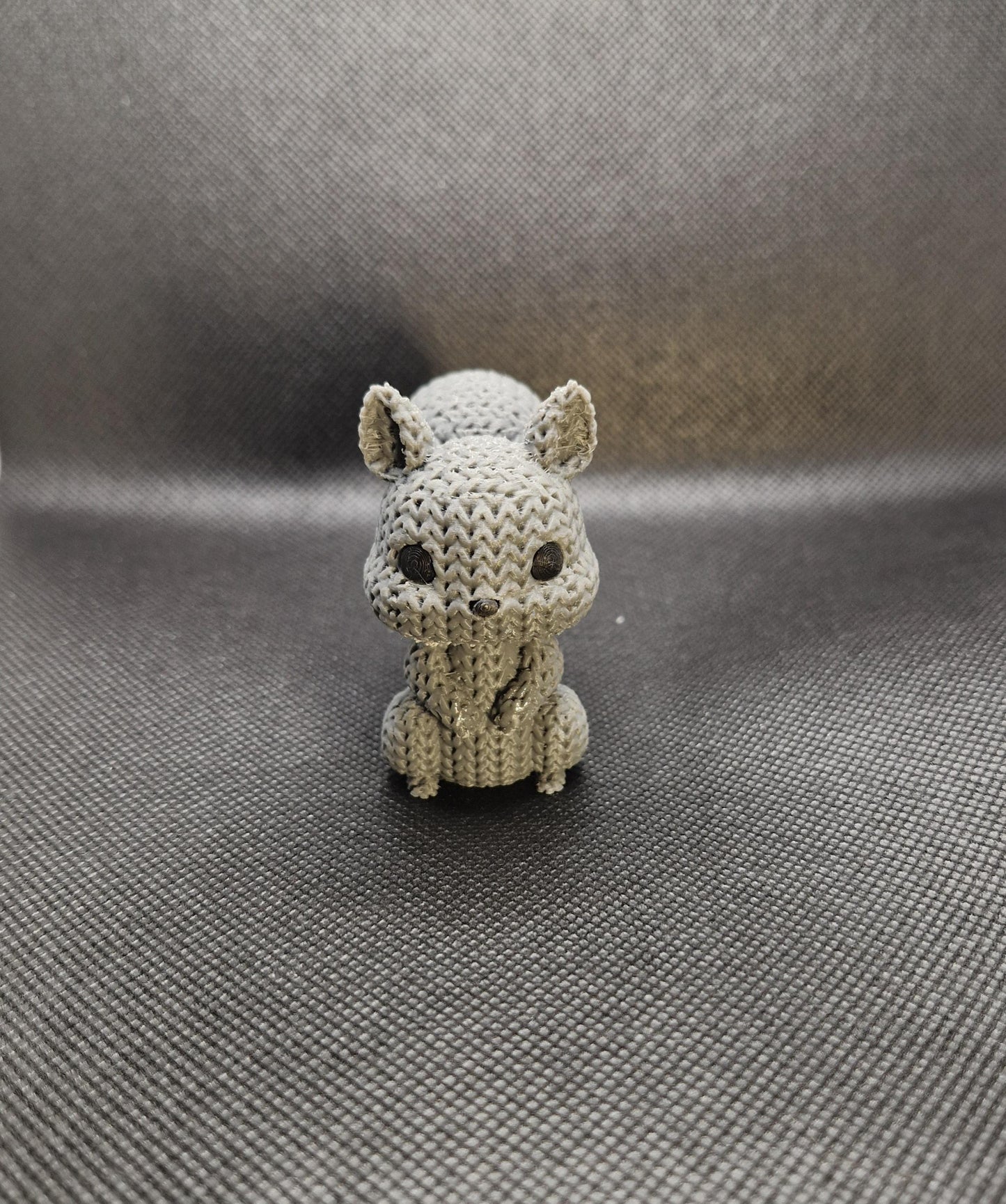 Knitted-Style Squirrel Figurine | 3D Printed Woodland Gift