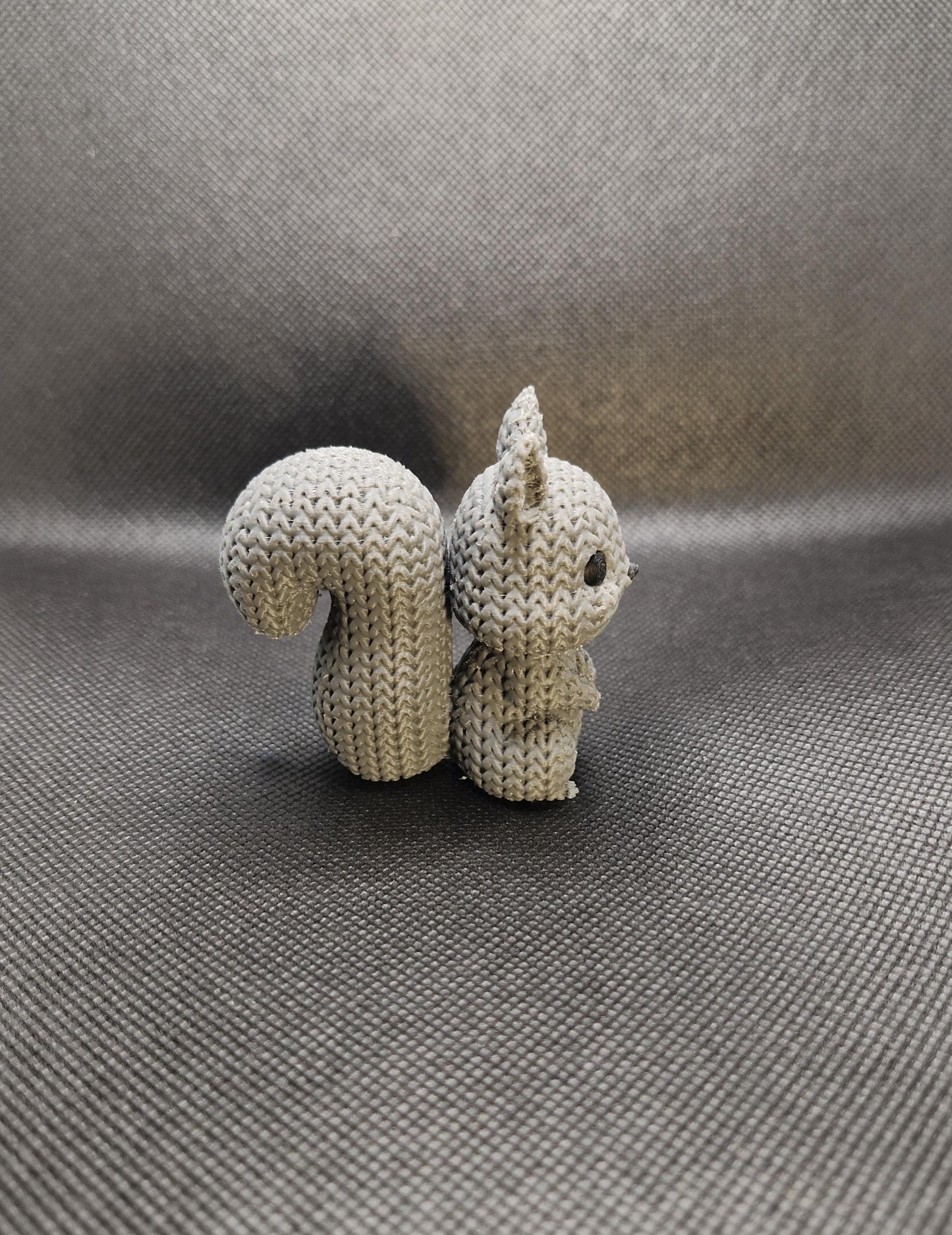 Knitted-Style Squirrel Figurine | 3D Printed Woodland Gift