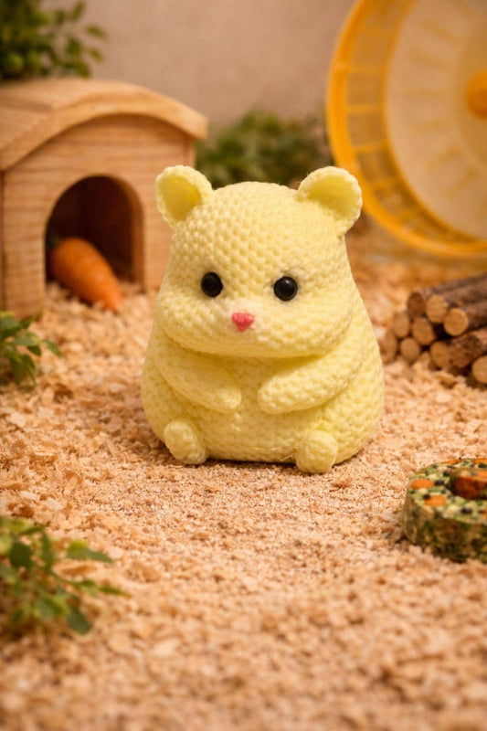 Knitted-Style Hamster Figurine | 3D Printed Animal Gift