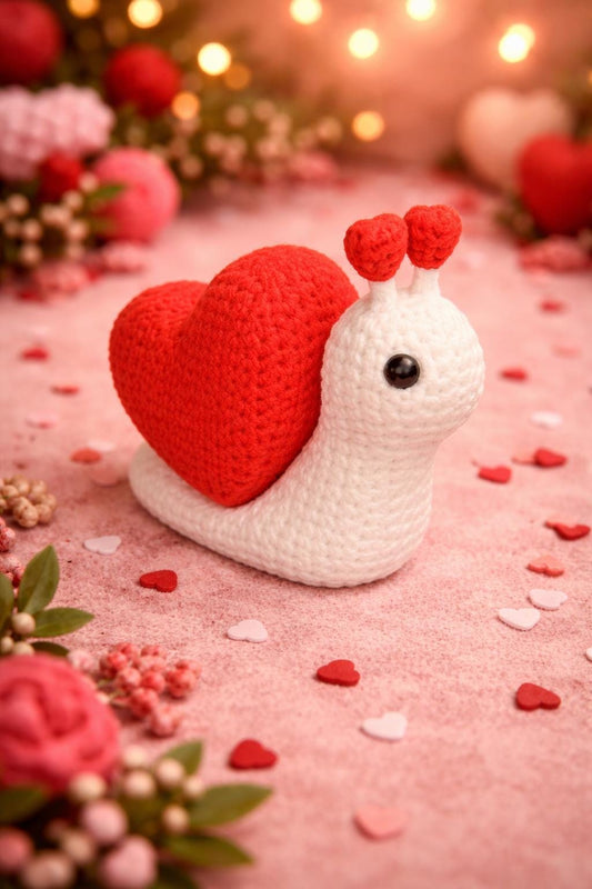Heart Snail Figurine | 3D Printed Valentine & Love Gift
