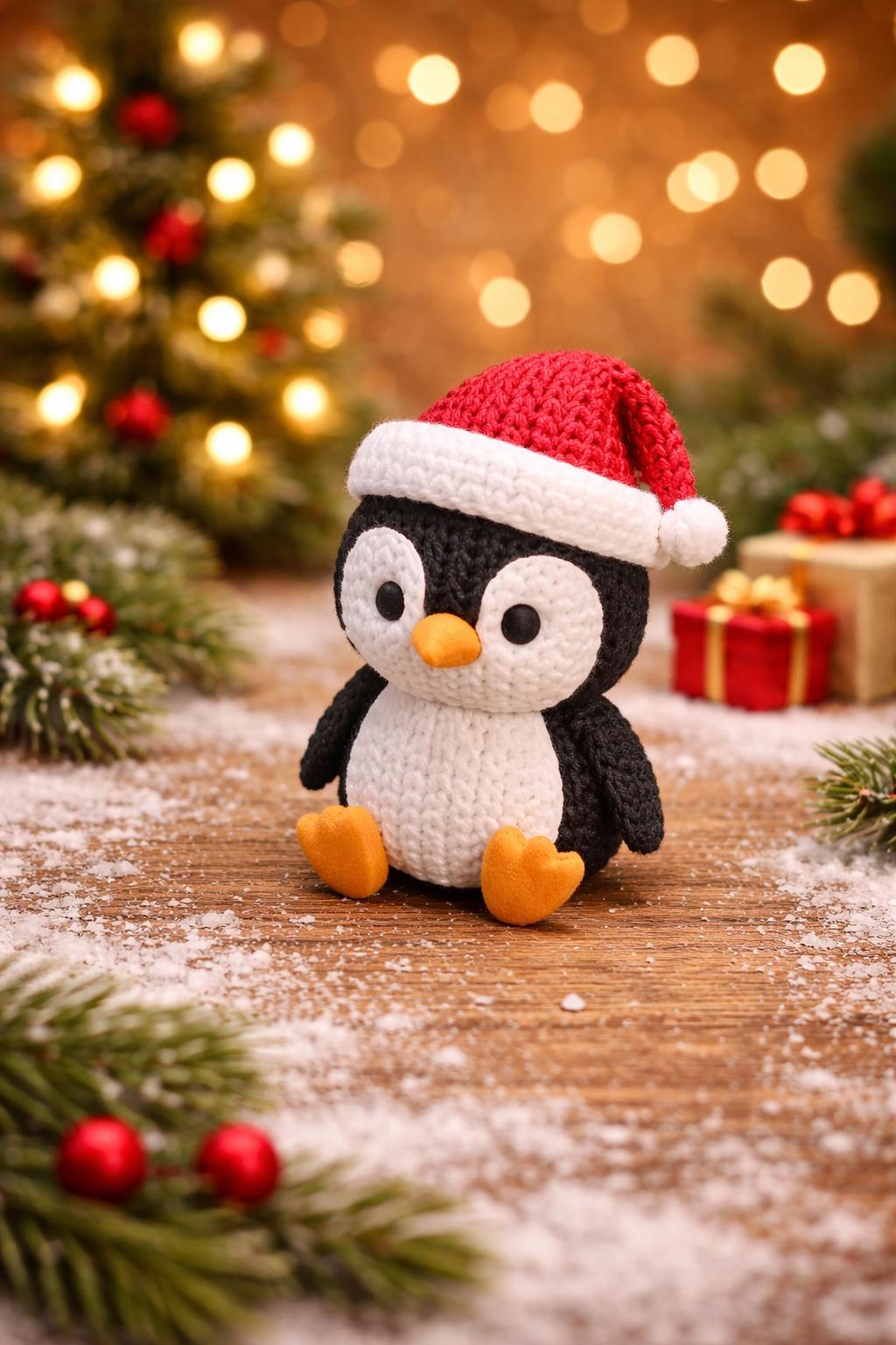 Knitted-Style Christmas Penguin Ornament | 3D Printed Festive Gift