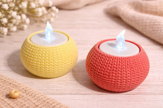 Knitted-Style Tealight Holder | 3D Printed Cosy Home Gift
