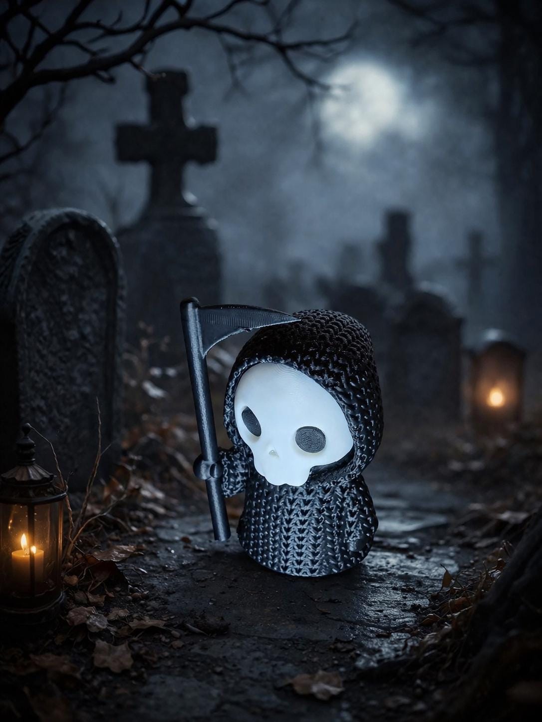 Mini Grim Reaper Figurine | Gothic Halloween & Desk Decor Gift