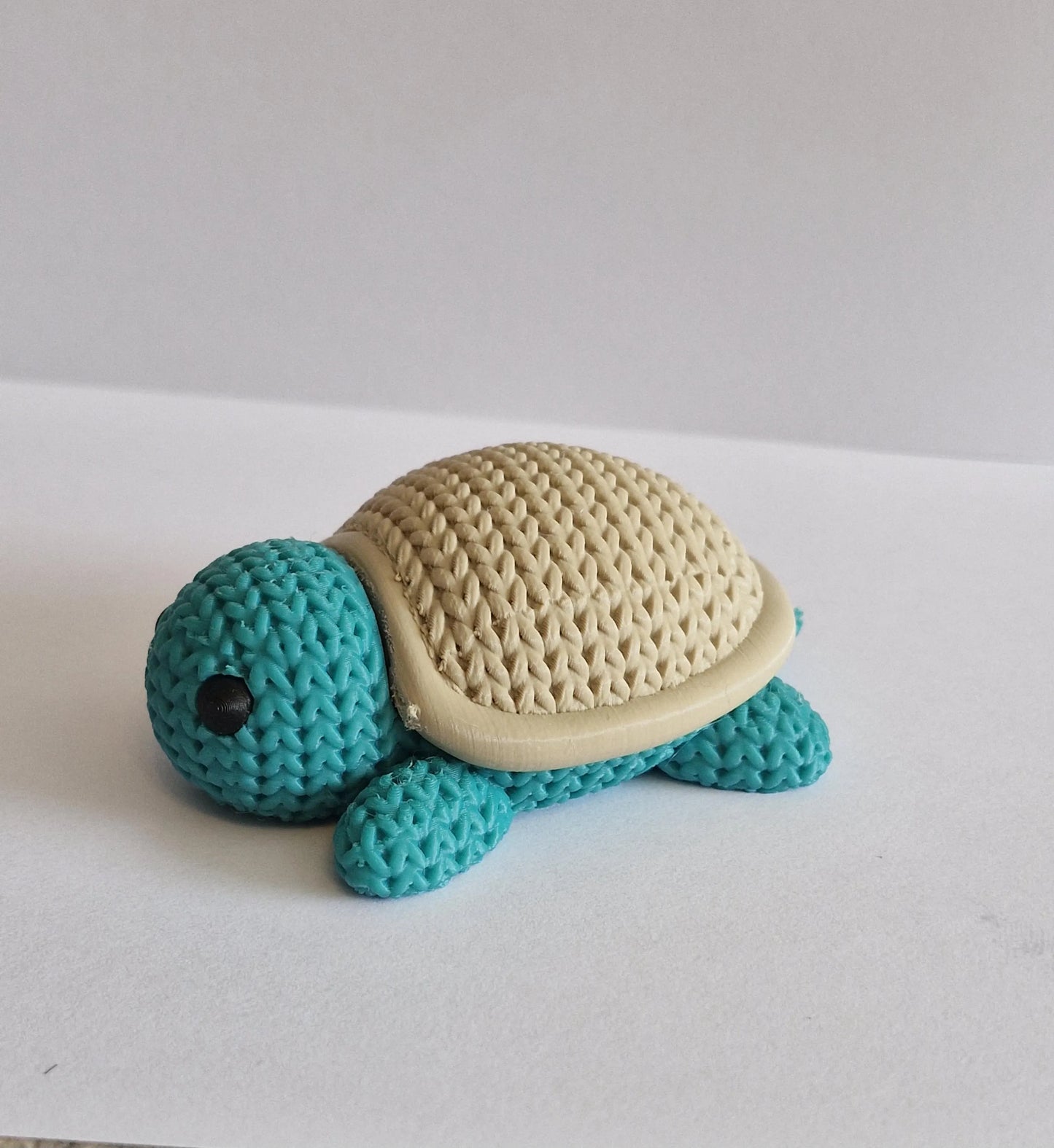 Knitted-Style Turtle Figurine | 3D Printed Gift for Turtle Lovers