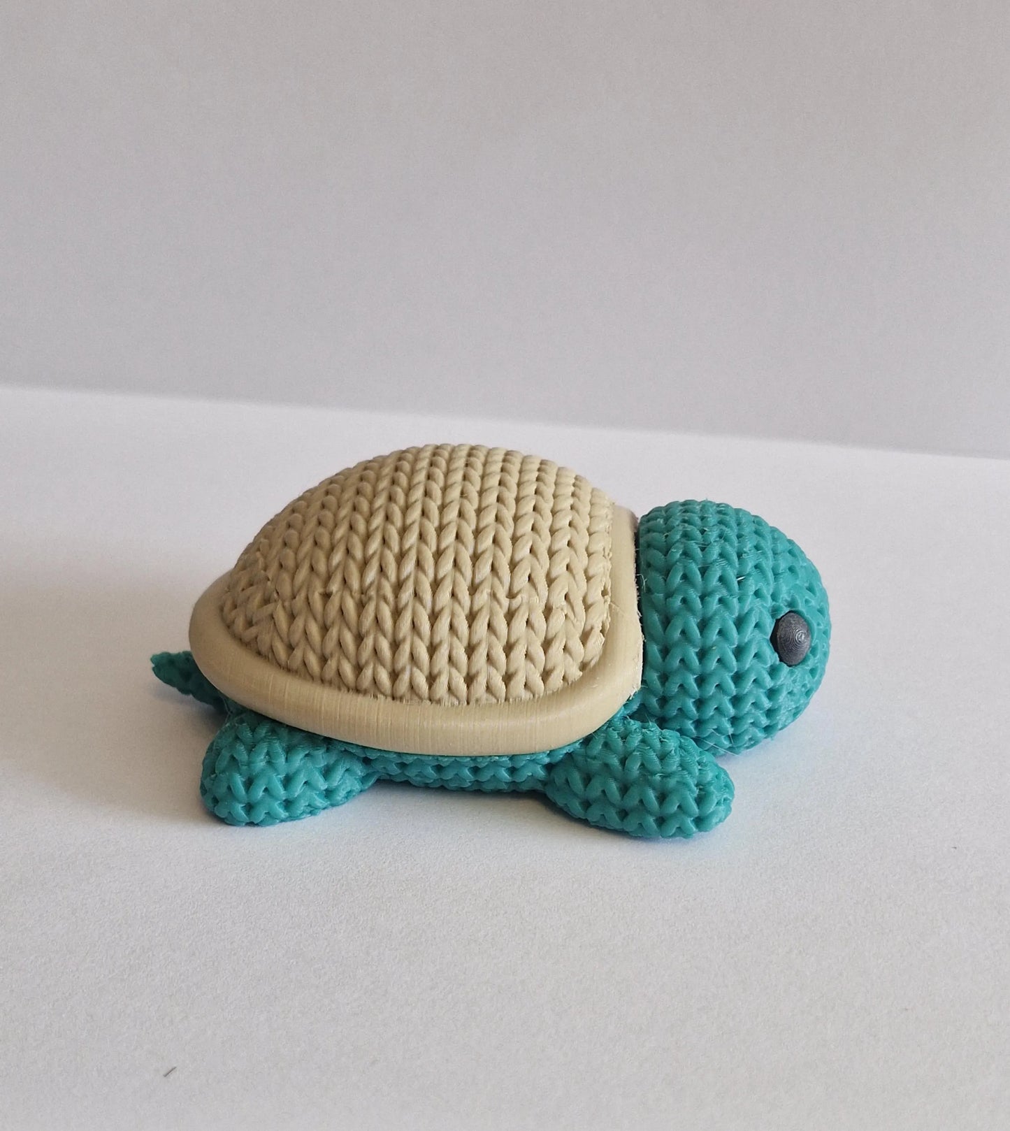 Knitted-Style Turtle Figurine | 3D Printed Gift for Turtle Lovers