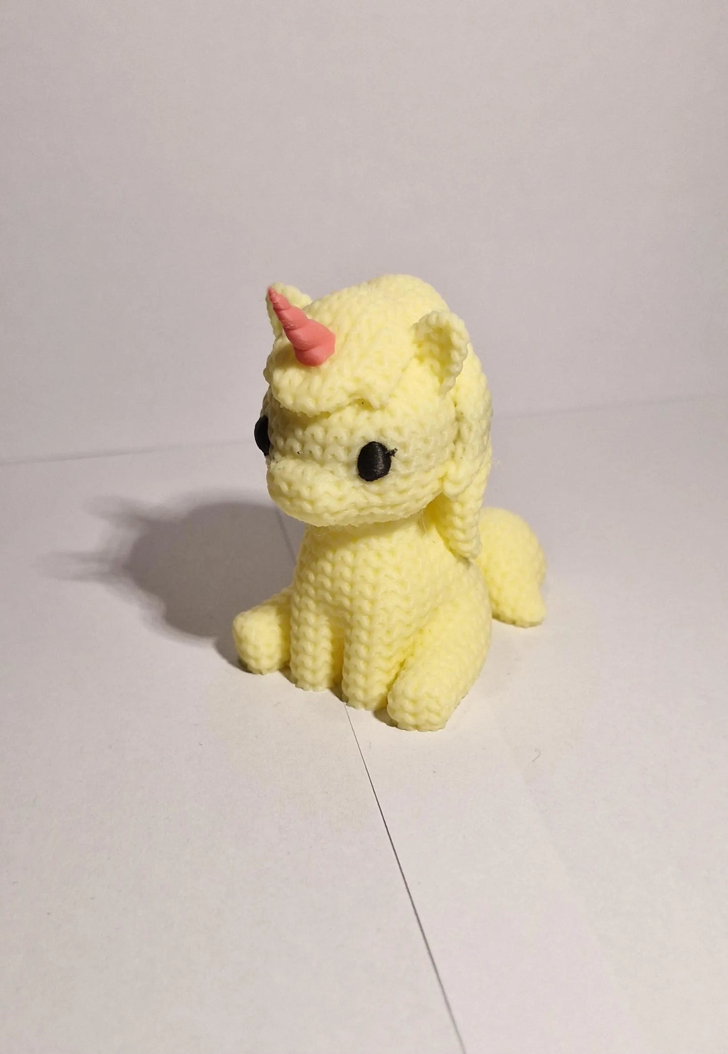 Knitted-Style Unicorn Figurine | 3D Printed Magical Gift