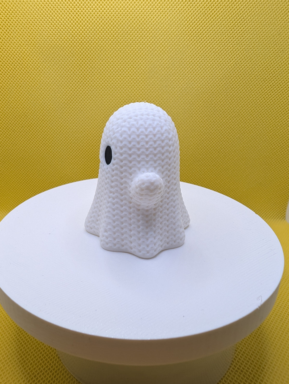 Side view showing ghost texture and raised arm
